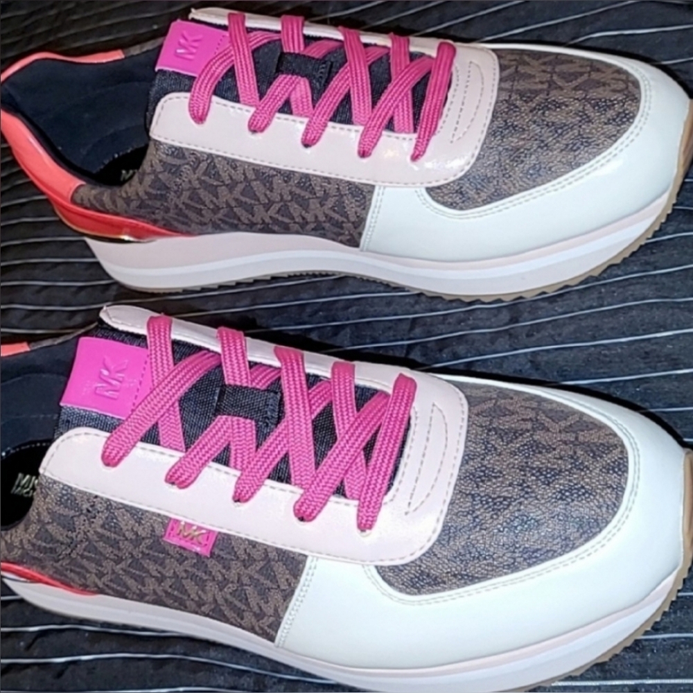 Michael Kors Monique Trainer Pink/Brown - Picture 7 of 11